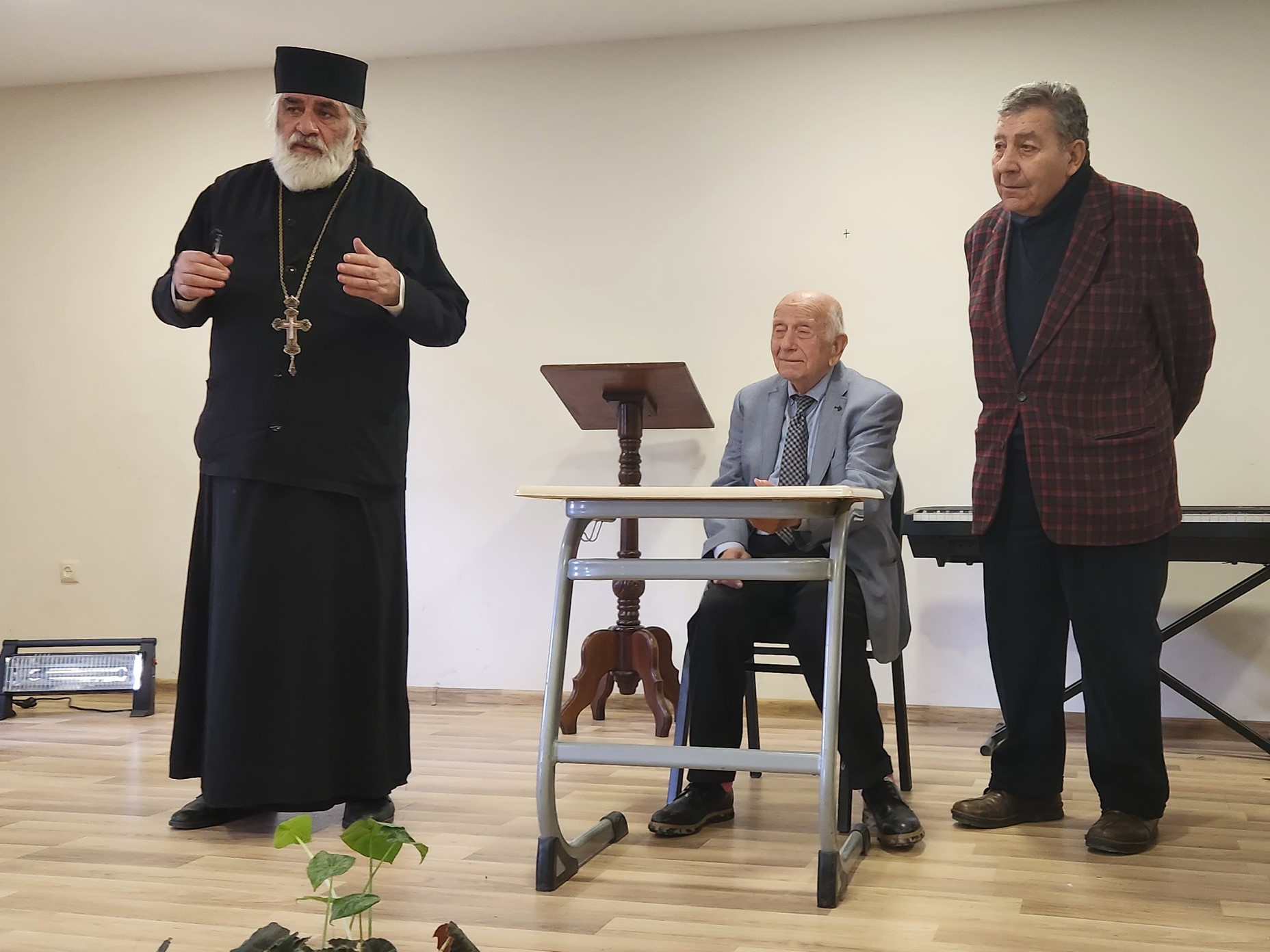 შეხვედრა ცნობილ ქართველ მსახიობთან, საქართველოს სახალხო არტისტთან, ბატონ ლეო ანთაძესთან